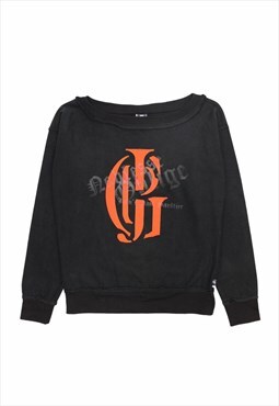 RARE Vintage Y2K Jean Paul Gaultier black logo sweatshirt