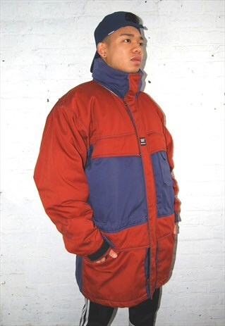 HELLY HANSEN FLEECE LINED WINTER SPORTS PUFFER COAT (1990S)