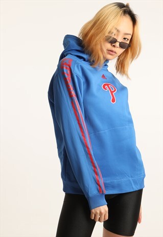 VINTAGE ADIDAS EMBROIDERED LOGO HOODIE