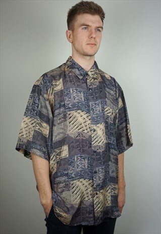 PURE SILK PATTERNED SHIRT