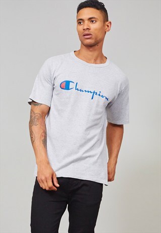 VINTAGE 90'S OVERSIZED MARL GREY CHAMPION T-SHIRT