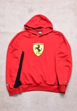 Vintage Puma Ferrari Red Print Hoodie