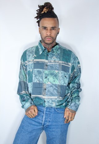 VINTAGE HAWAIIAN CRAZY PATTERNED SHIRT