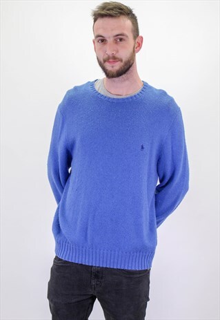 VINTAGE RALPH LAUREN SWEATER IN BLUE XL