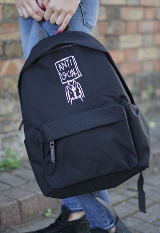 NEW IN - ANTI SOCIAL BLACK BACKPACK
