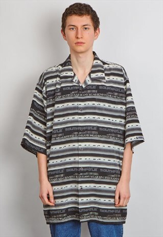 VINTAGE 90'S SOUTHPOLE CRAZY PRINT SHIRT