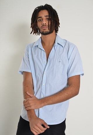 VINTAGE LACOSTE SHORT SLEEVE SHIRT BLUE