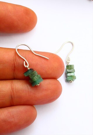 EMERALD GEMSTONE STACK EARRINGS