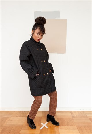 VINTAGE OVERSIZED KILTED JACKET KIMONO STYLE (REF/451)