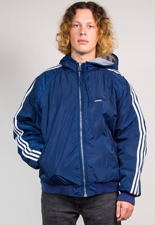 ADIDAS VINTAGE REVERSIBLE PADDED COAT JACKET