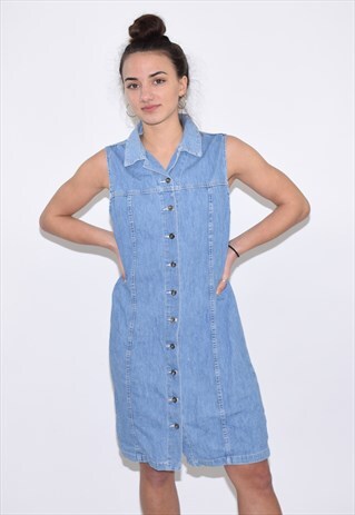VINTAGE BLUE 90S DENIM DRESS