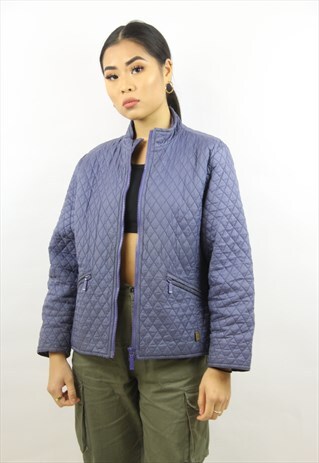 VINTAGE BARBOUR QUILTED BLUE JACKET