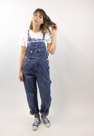 VINTAGE DENIM BLUE 90S DUNGAREES