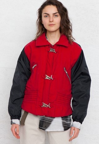 VINTAGE RED BLACK JACKET