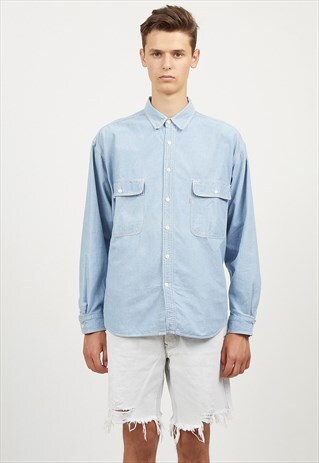 VINTAGE BLUE LEVI'S LONG SLEEVE DENIM SHIRT