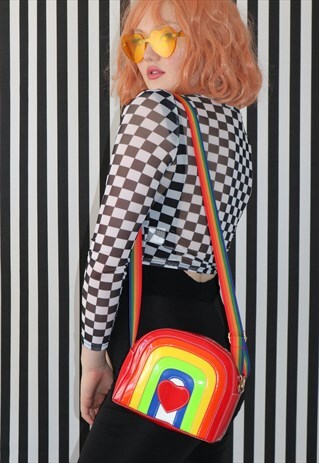 PVC RAINBOW CROSS BODY BAG