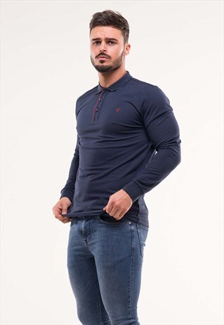 DUSTIN LONG SLEEVED POLO SHIRT