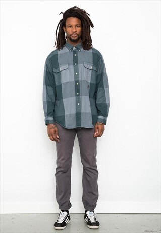 RARE 90'S VINTAGE TOMMY HILFIGER GREEN CHECK SHIRT