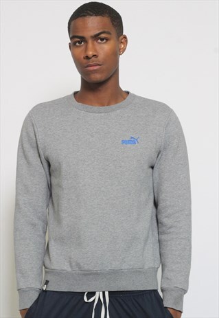 VINTAGE PUMA LOGO SWEATSHIRT GREY