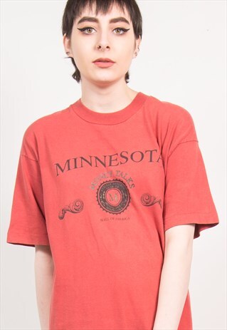 VINTAGE 90'S RED MINNESOTA T-SHIRT