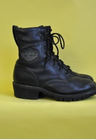 VINTAGE HARLEY DAVIDSON BOOTS - UK9.0