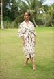 LEOPARD PRINTED KIMONO - MIDI LENGTH
