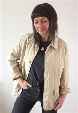 Vintage 90s Cream Quilted Jacket