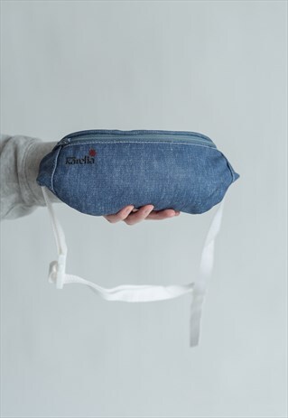 VINTAGE 80S' FESTIVAL BLUE BUM BAG