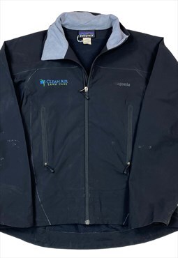 Black patagonia logo embroilery full zip up jacket