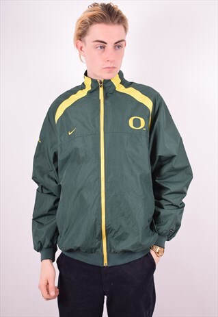 NIKE MENS VINTAGE TRACKSUIT TOP JACKET MEDIUM GREEN 90'S
