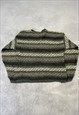 VINTAGE KNITTED JUMPER ABSTRACT PATTERNED KNIT SWEATER