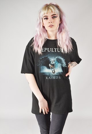 RETRO SEPULTURA KAIROS BAND T-SHIRT BLACK