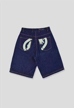 Vintage 90s ECKO Embroidered Hip-Hop Denim Shorts