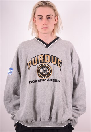 LEE MENS VINTAGE BOILERMAKERS SWEATSHIRT JUMPER XL GREY 90S