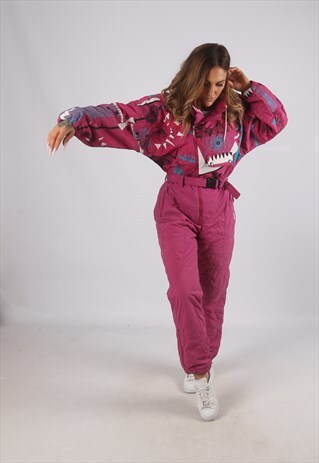 VINTAGE ETIREL FULL SKI SUIT SNOW SPORTS UK S 10 (9BK)