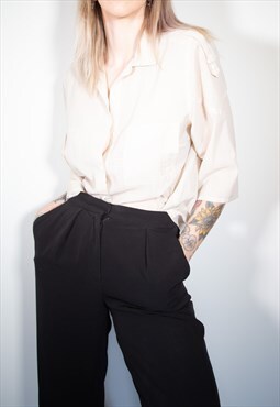 Cream Linen Blouse 
