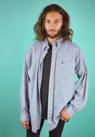 VINTAGE 90'S TOMMY HILFIGER MINI HOUNDSTOOTH SHIRT