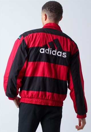 ADIDAS EQUIPMENT STRIPED EMBROIDERED JACKET