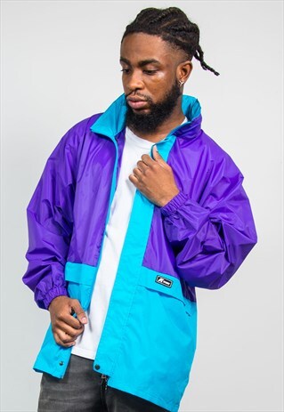K-WAY VINTAGE 90'S WATERPROOF CAGOULE JACKET