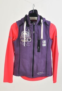 Vintage 00s hooded vest in purple 