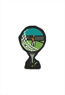 Embroidered Scenic Golf Ball iron on patch / sew on patch