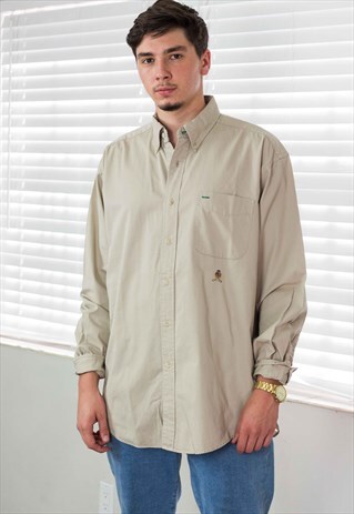 VINTAGE TOMMY HILFIGER SHIRT LOGO 90S L 14.3
