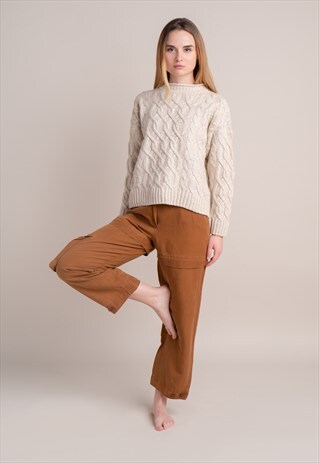 COTTON WOOL CREAM SWEATER