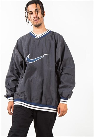 VINTAGE RETRO 90'S NIKE V-NECK PULLOVER JACKET / S6690