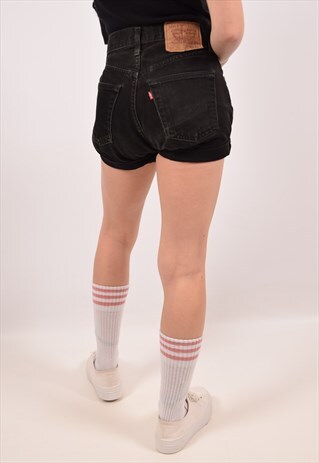 VINTAGE LEVI'S 505 DENIM SHORTS BLACK