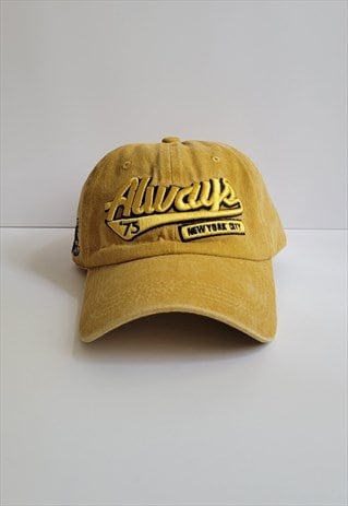 YELLOW AMERICAN STYLE BASEBALL CAP SUMMER STYLE