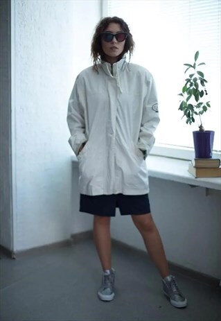 VINTAGE 90'S CREAM ZIP UP PARKA