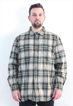 Flannel Moleskin XL Shirt Jacket Plaid Casual Soft Check Top