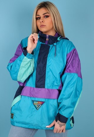 VINTAGE WINDBREAKER JACKET IN MULTI NJ530