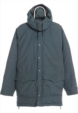 Vintage 90's Woolrich Puffer Jacket Hooded Zip Up Blue